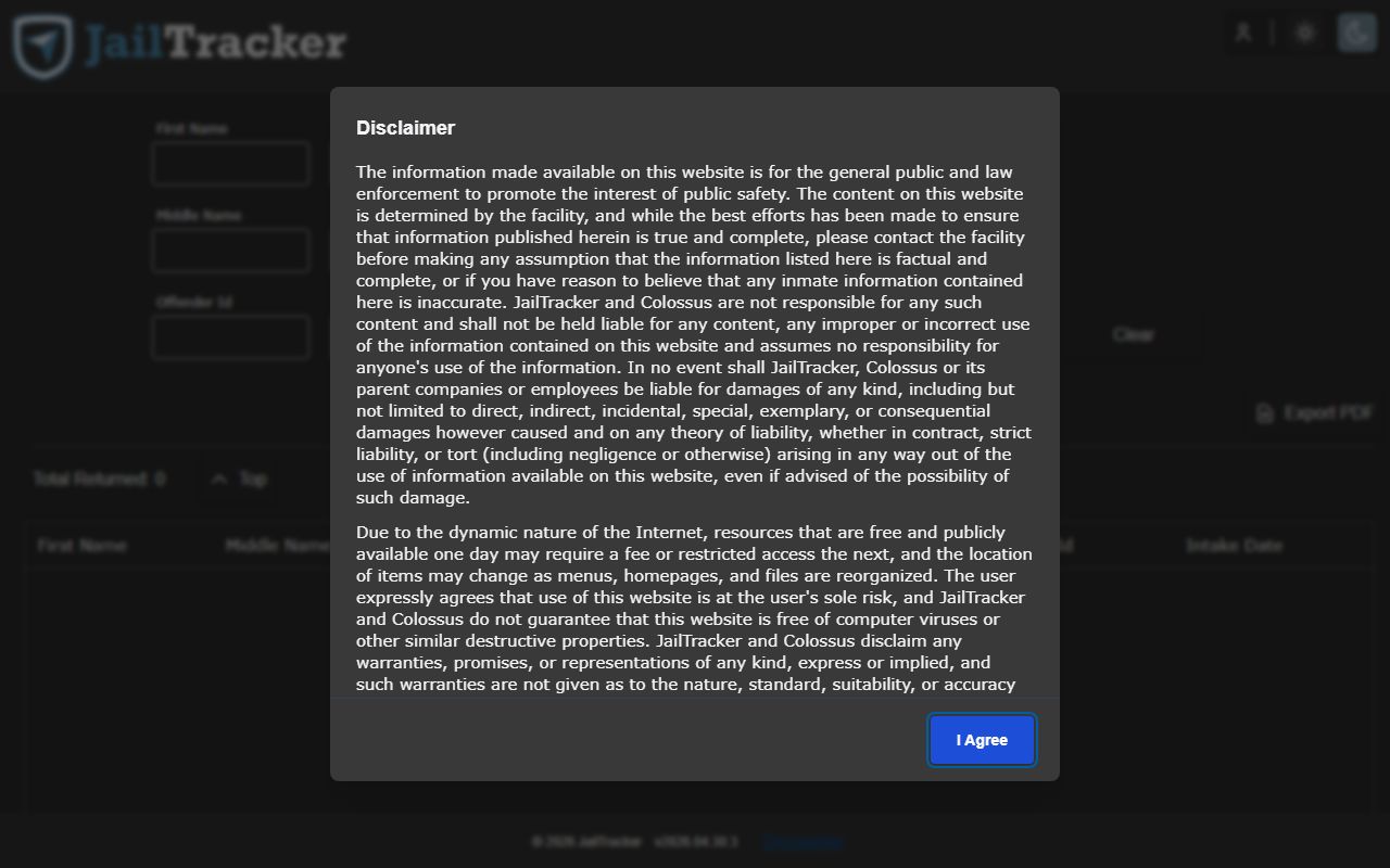 Scott County JailTracker inmate roster app for inmate records